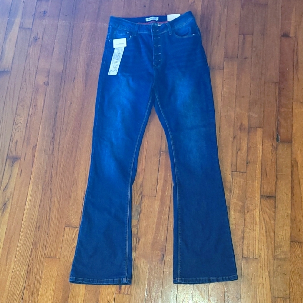 NWT Vince Blue Co. Medium Wash Flare Jeans Button Fly